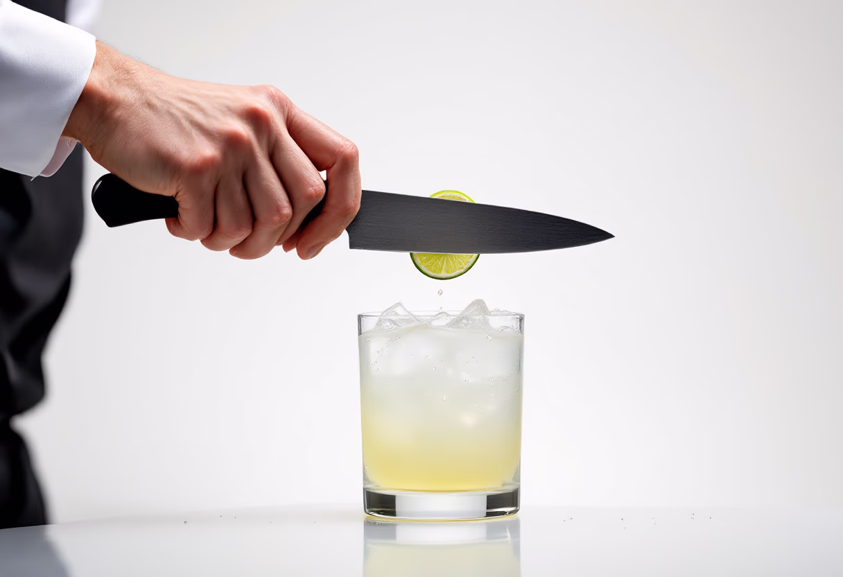 image of cocktail being prepared (for a distillery)