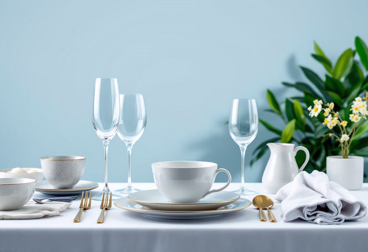 [background image] image of a welcoming restaurant table setup for a modern restaurant