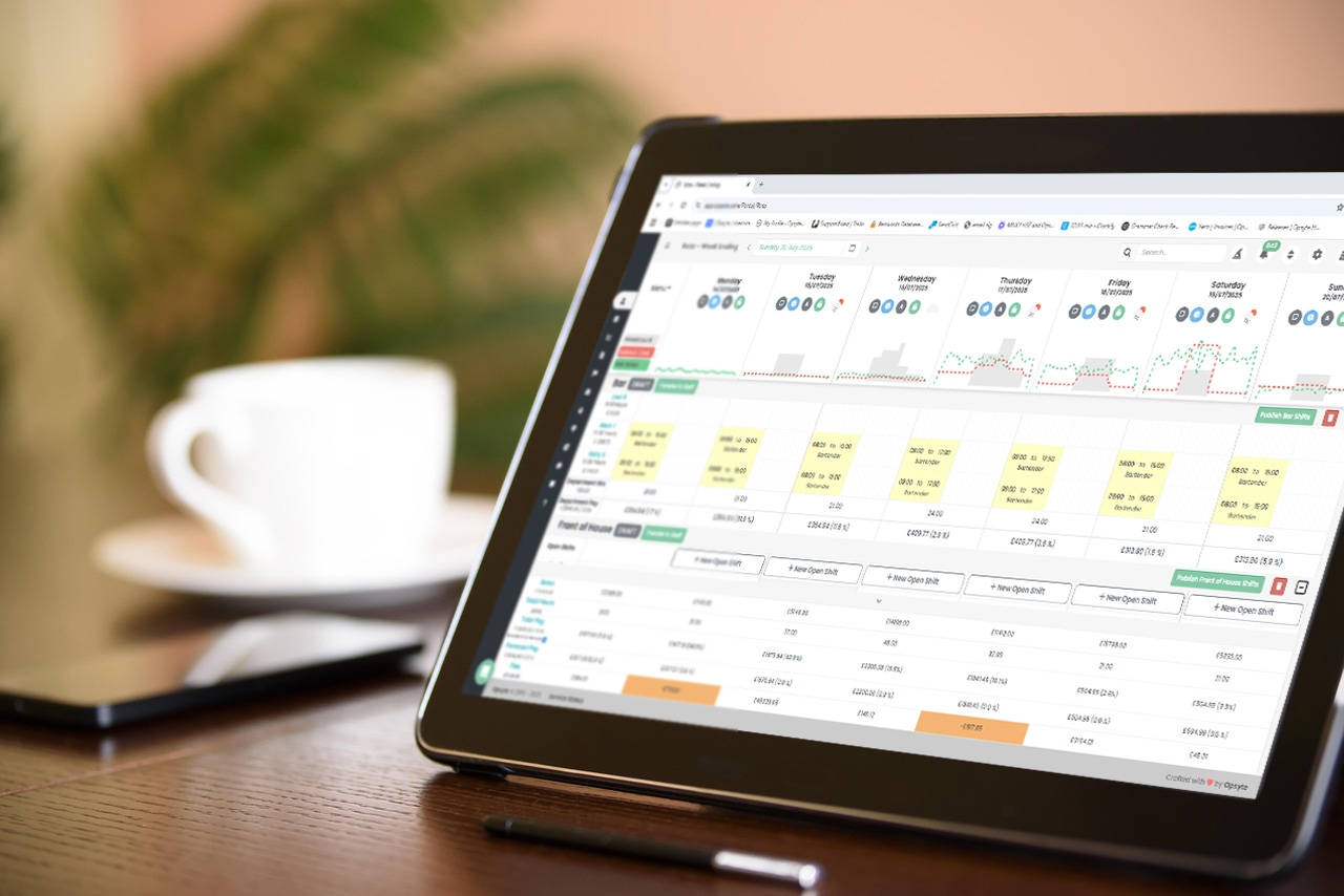 Drag-and-drop rota builder for quick-service restaurant shifts